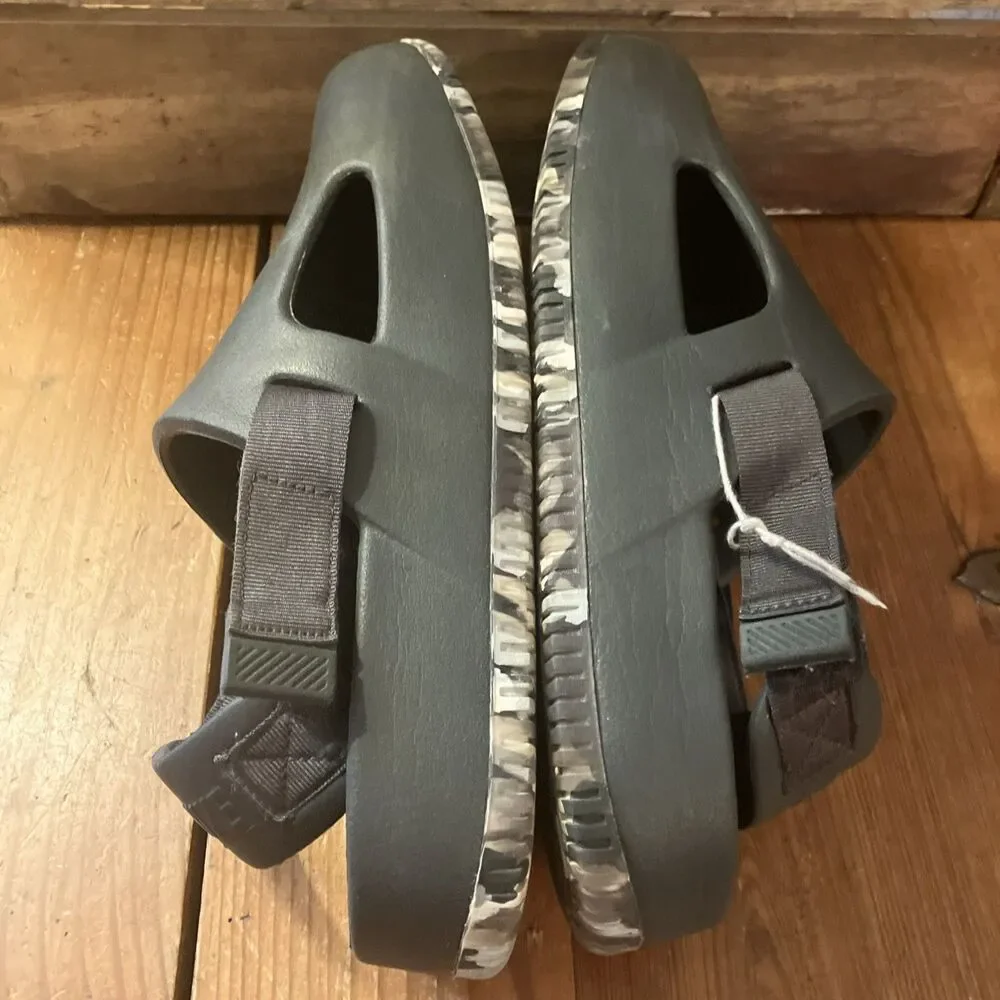 Nike Calm Mules Men’s Black Slip On Sandals Clogs Sz 12 Charcoal Anthracite